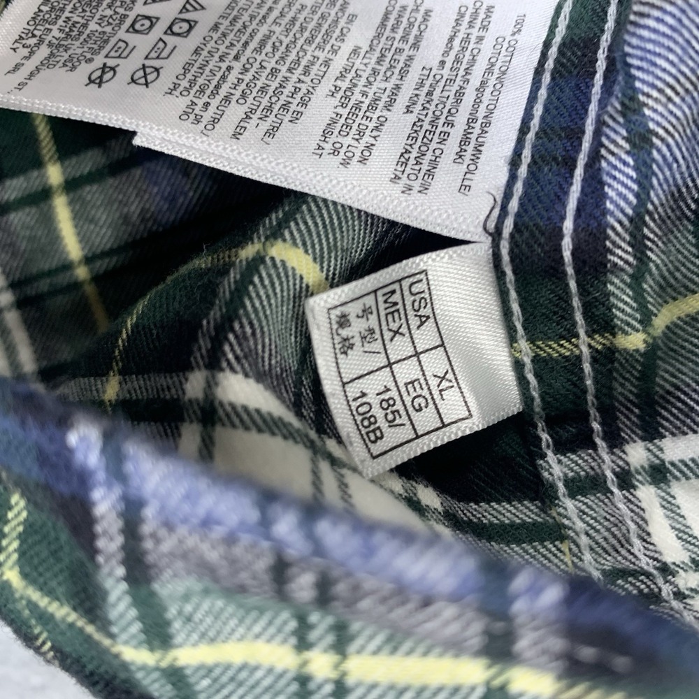 Brooks Brothers Shirt Mens XL Blue Green Flannel Long Sleeve Button Down Regent - Picture 10 of 11